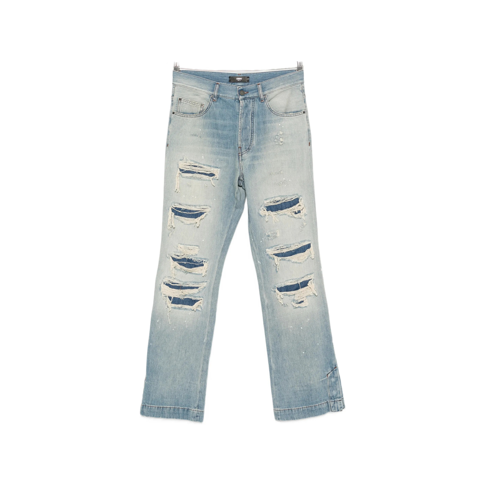 Amiri Distressed Paint-splatter Jeans