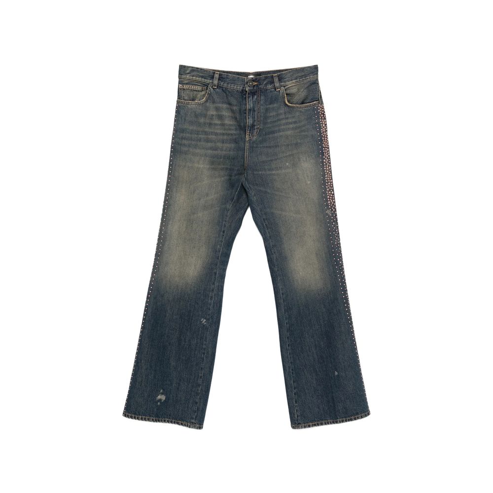 Amiri Stud-embellished Flared Jeans