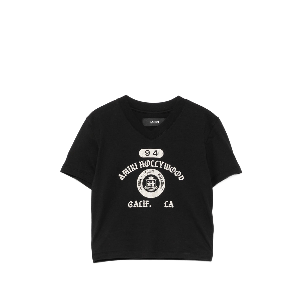Amiri Logo-print V-neck T-shirt