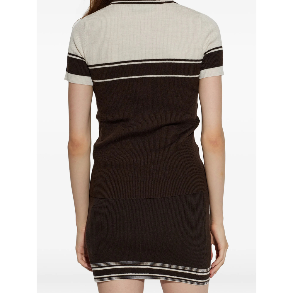 Script Knit Slim Polo