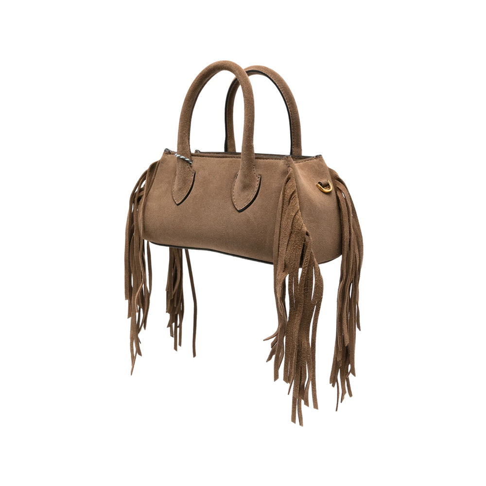 Women'S Suede Fringe Micro Honey Bag