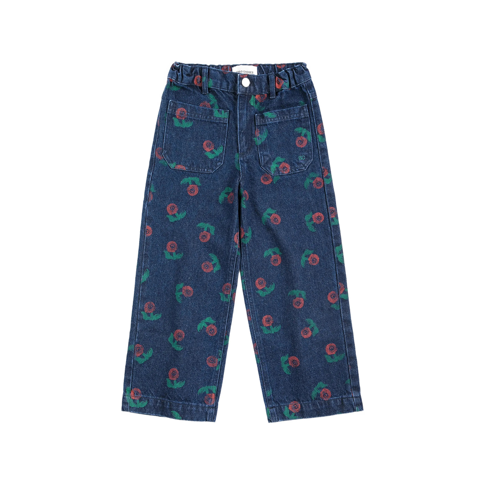 Bobo Choses Floral-print Straight-leg Jeans