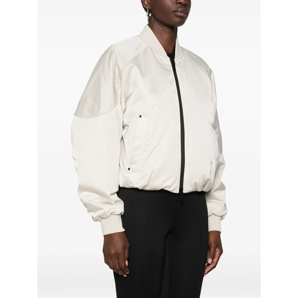 Zip-Fastening Ruched-Sleeve Jacket
