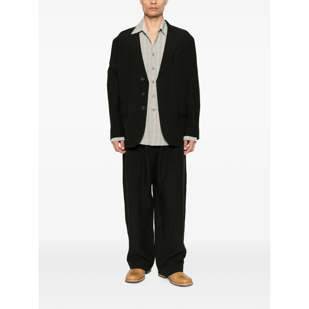 Pleated Buttoned Trousers