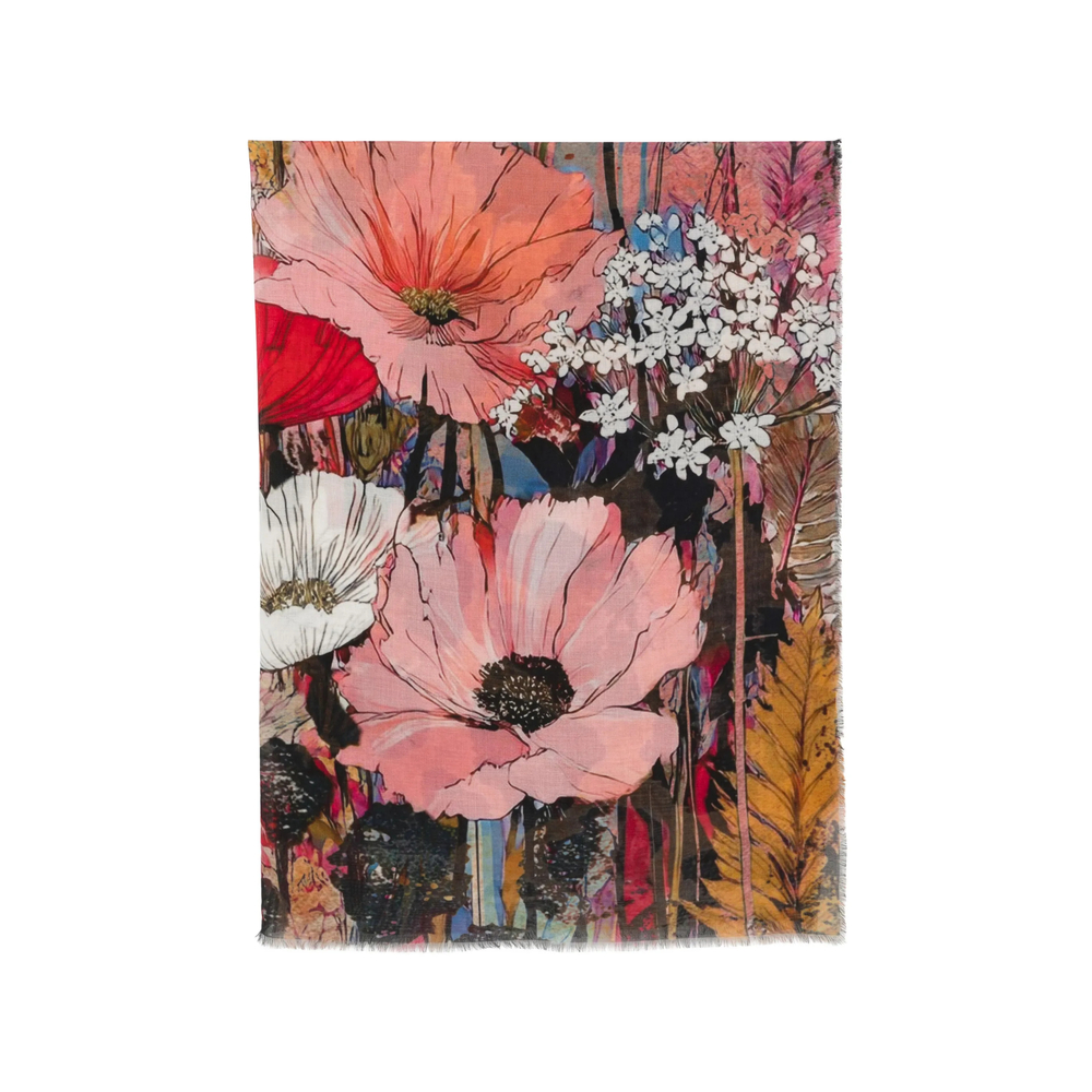 D'aniello Floral-print Leopard-pattern Scarf