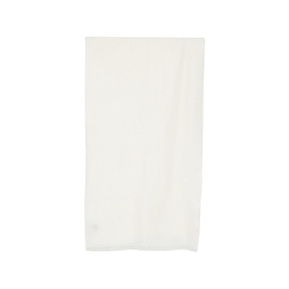 D'aniello Anais Sequin-embellished Frayed Scarf