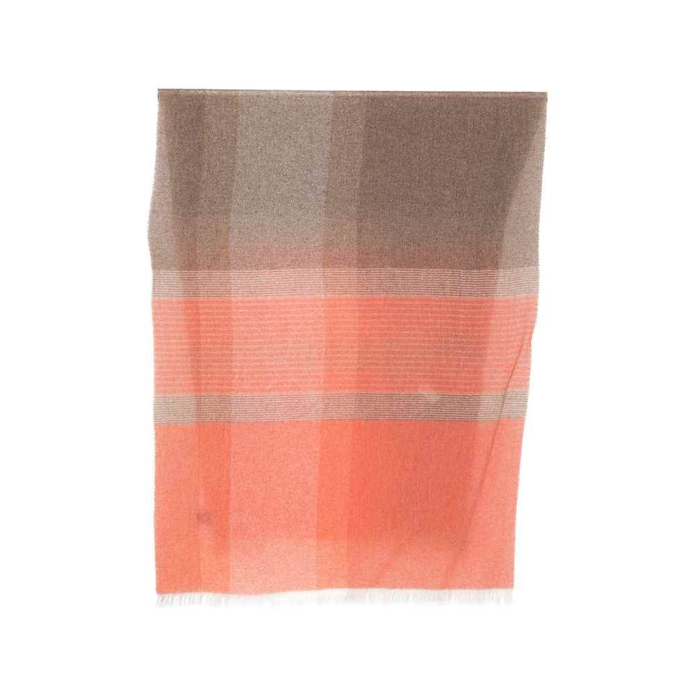 D'aniello Check Frayed Scarf