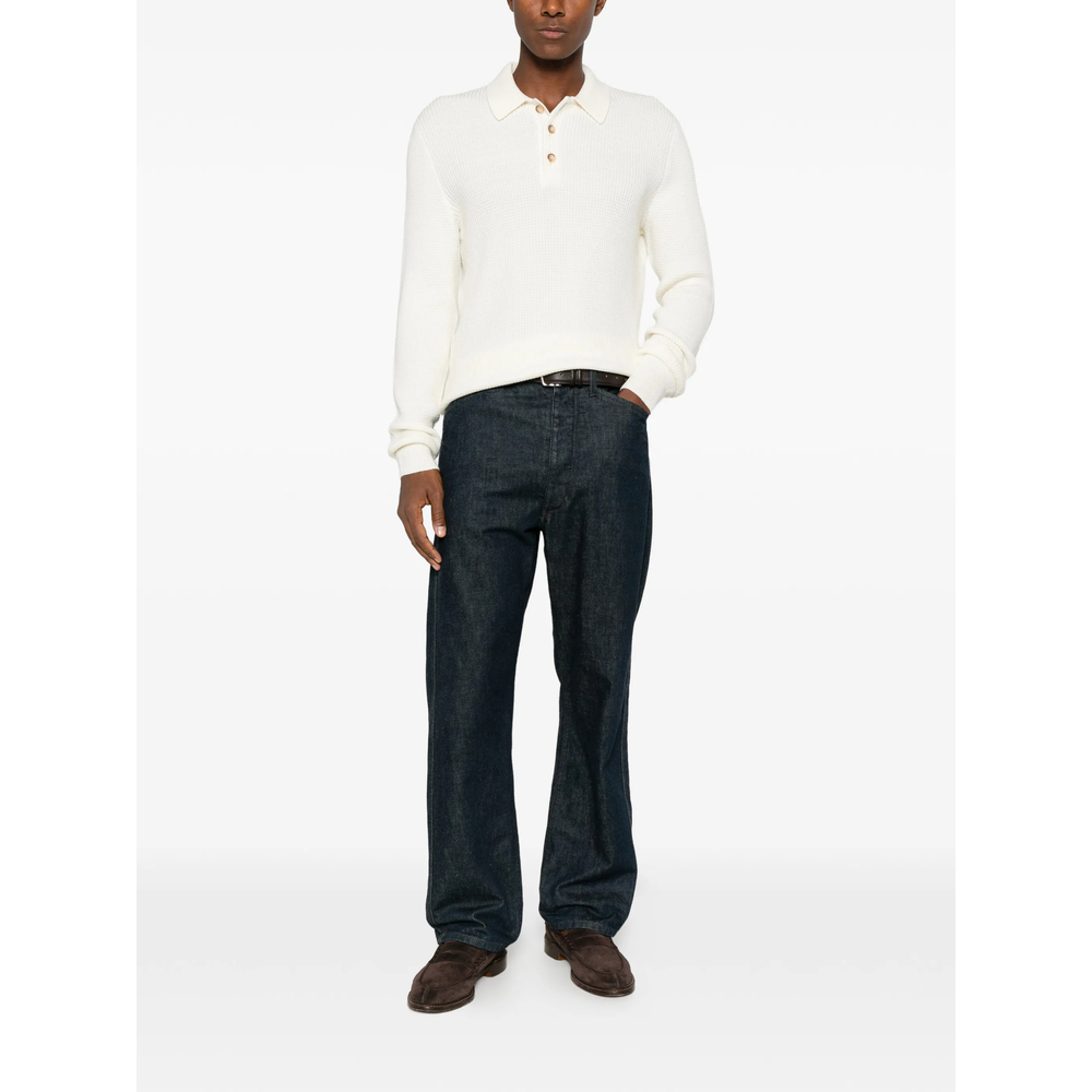 Waffle-Knit Polo Shirt