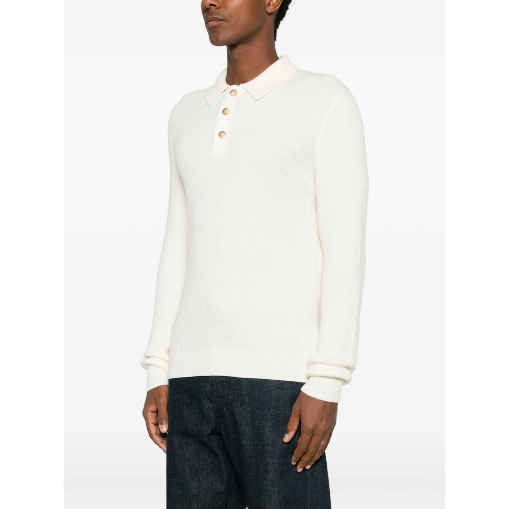 Waffle-Knit Polo Shirt
