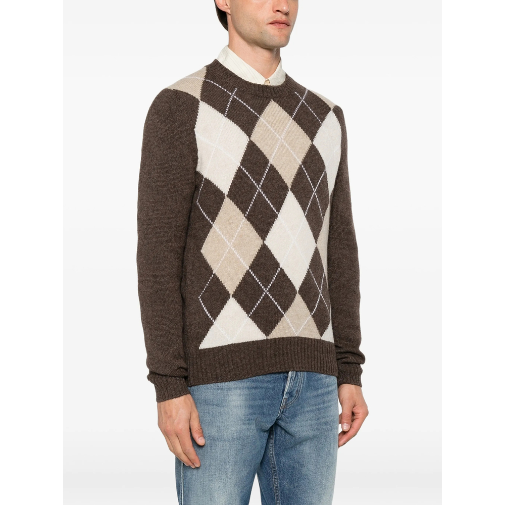 Argyle-Knit Sweater