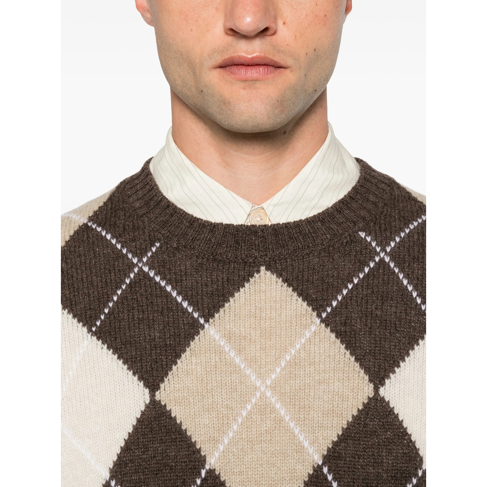 Argyle-Knit Sweater