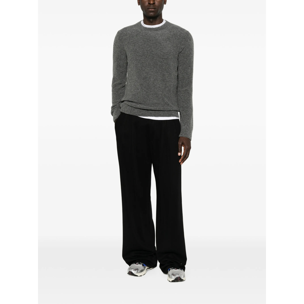 Fine-Knit Crew-Neck Sweater