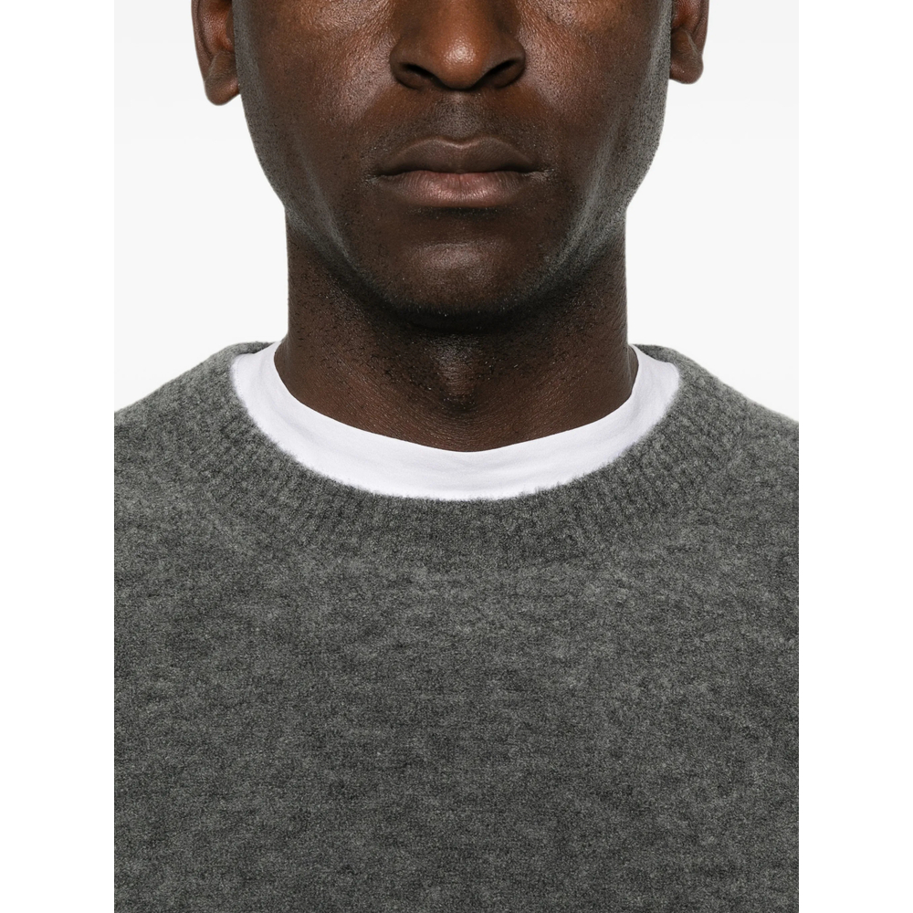 Fine-Knit Crew-Neck Sweater