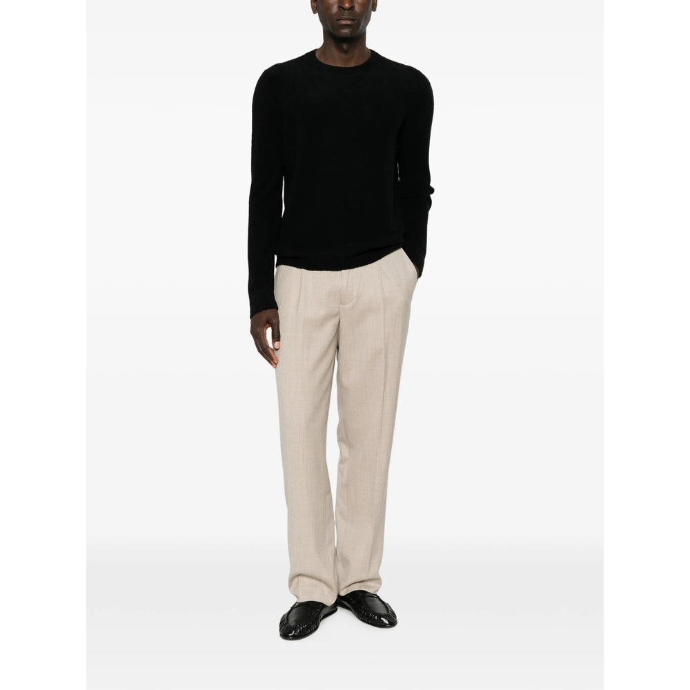 Ribbed-Trim Sweater