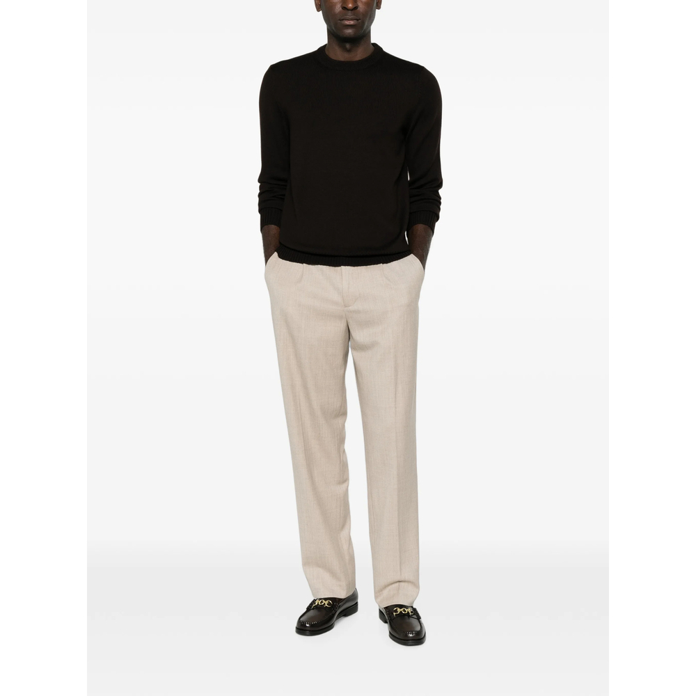 Ribbed-Trim Sweater