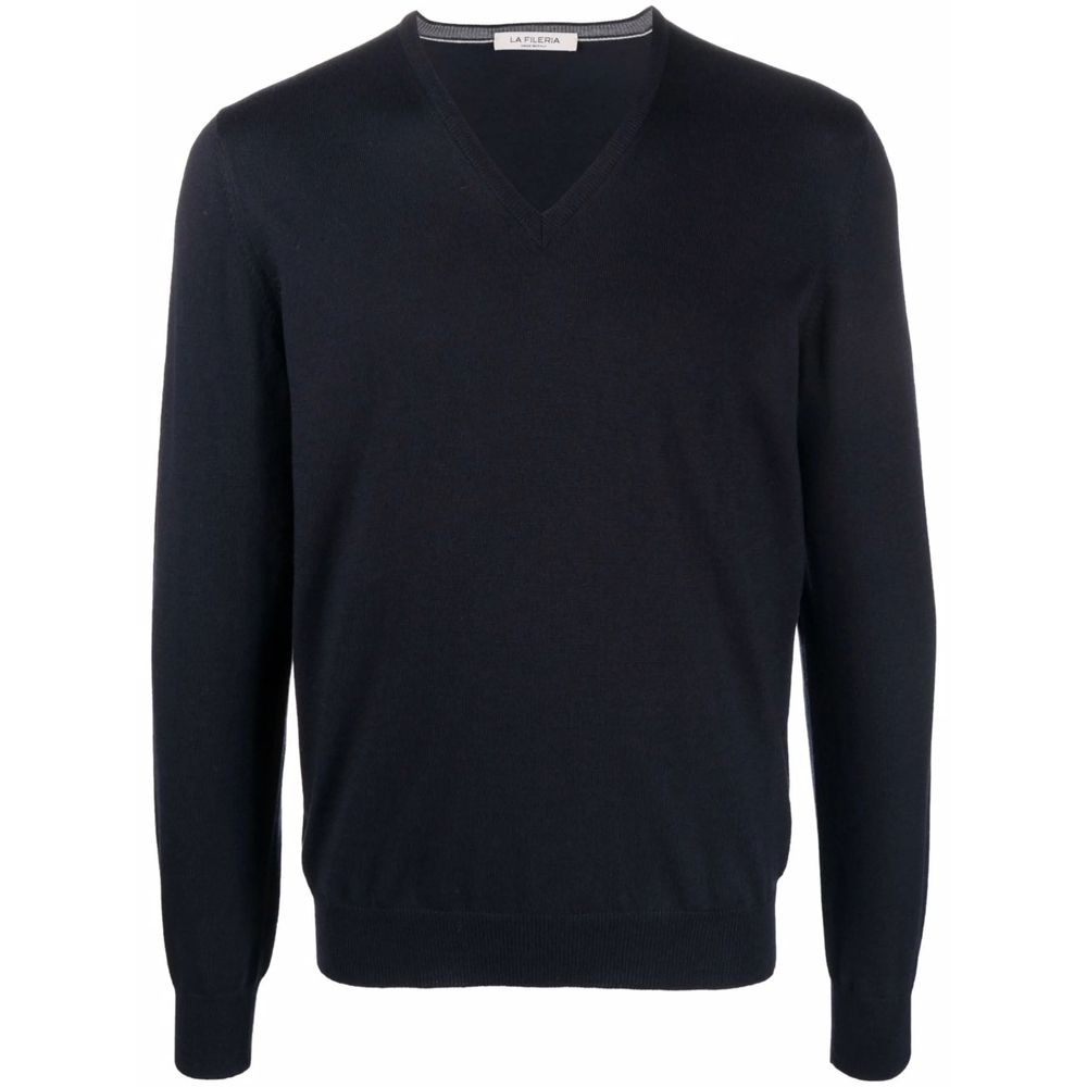 La Fileria Wool V-neck Jumper