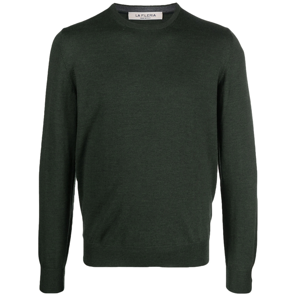 Virgin-Wool Fine-Knit Jumper