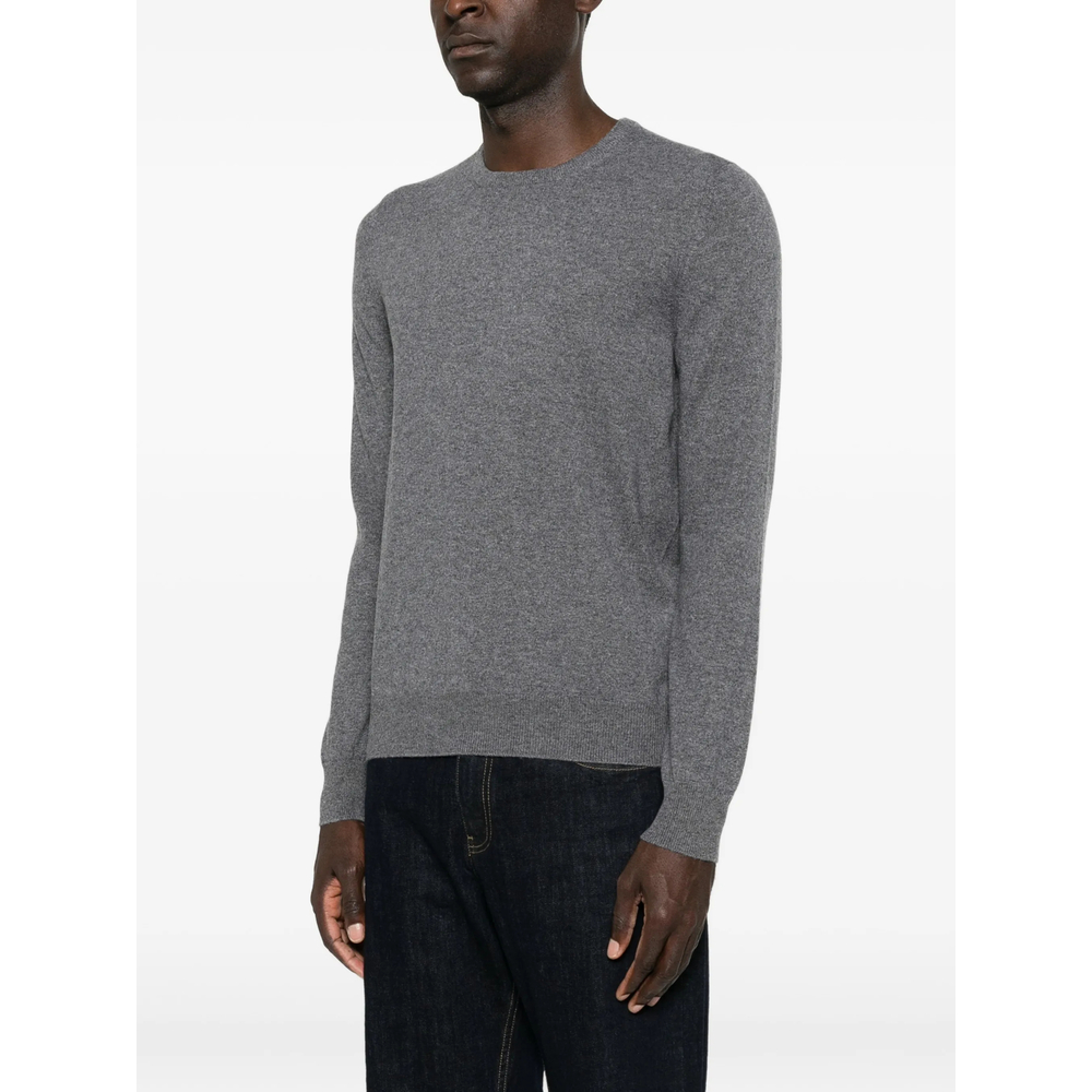 Crew-Neck Ribbed-Trim Knit