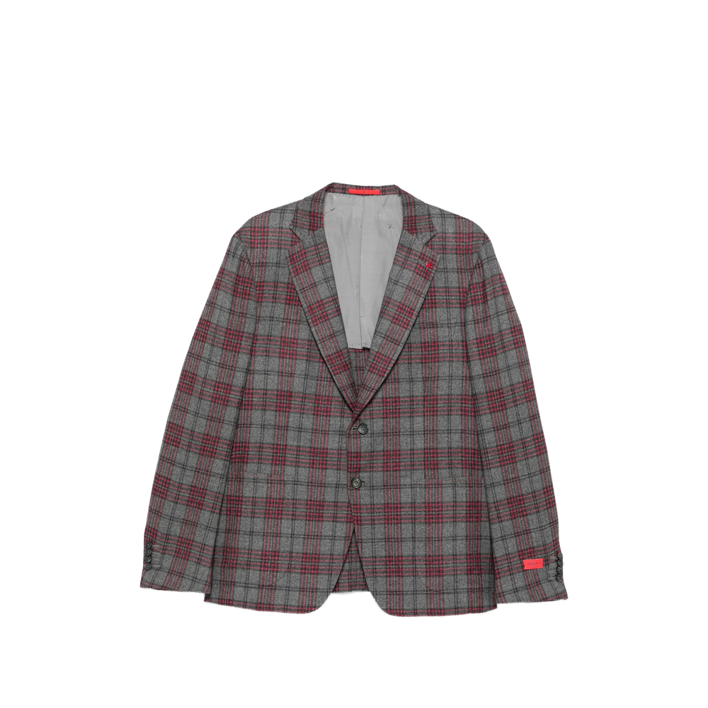 Isaia Check-pattern Notch-lapel Blazer