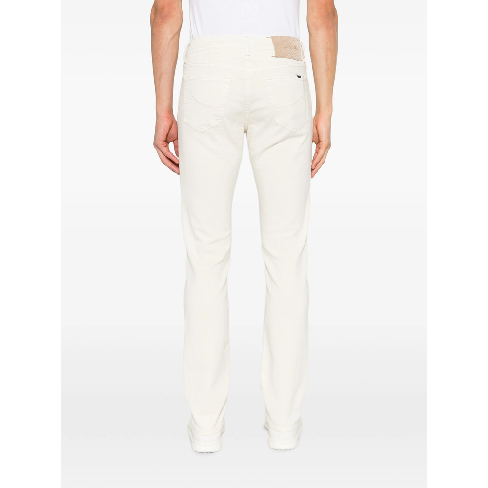 Jacob Cohën Bard Logo-Patch Cotton Trousers