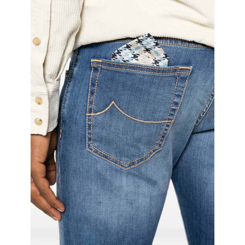Jacob Cohën Faded-Effect Logo-Patch Jeans