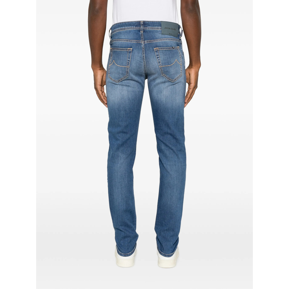 Jacob Cohën Faded-Effect Logo-Patch Jeans