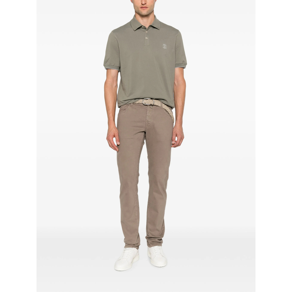 Jacob Cohën Nick Logo-Patch Straight-Leg Trousers
