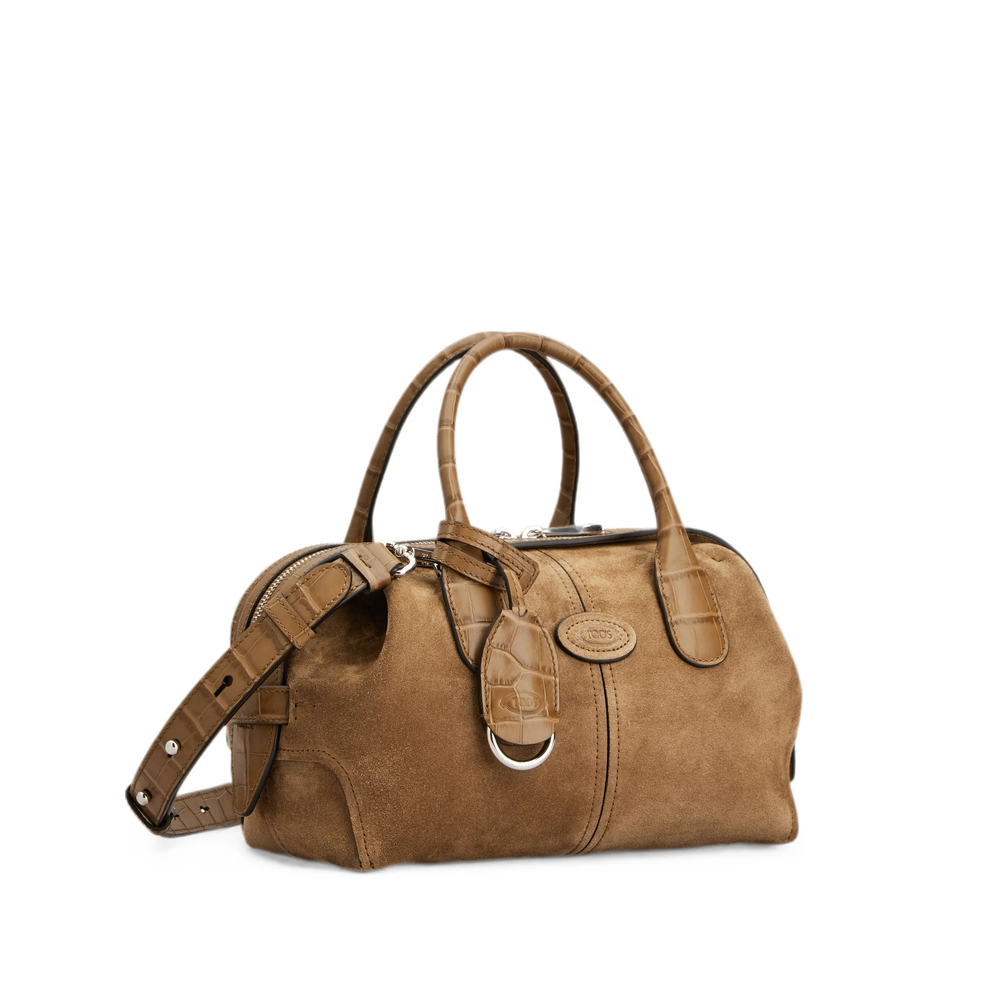 Croc-Effect Panelled Tote Bag