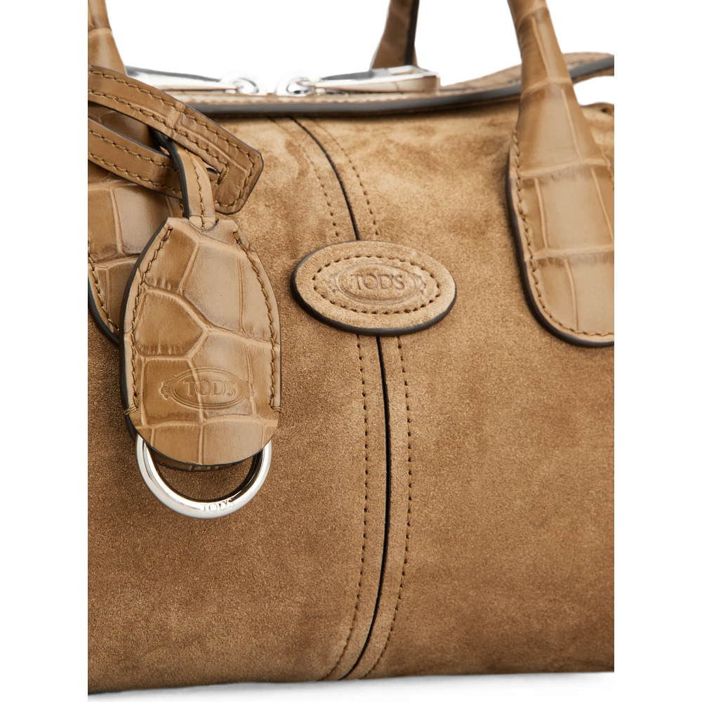 Croc-Effect Panelled Tote Bag