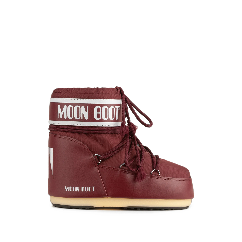 Moon Boot Icon Low Burgundy Nylon Boots
