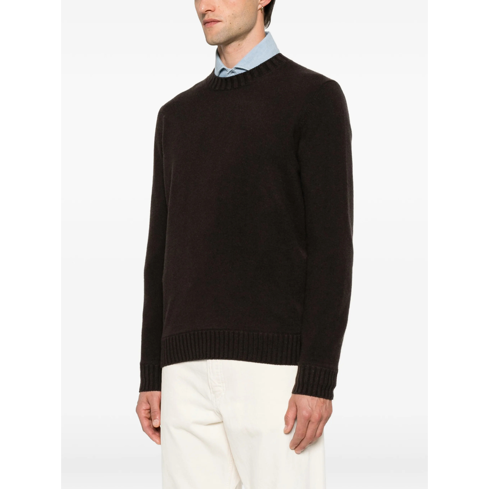 Ribbed-Trim Sweater