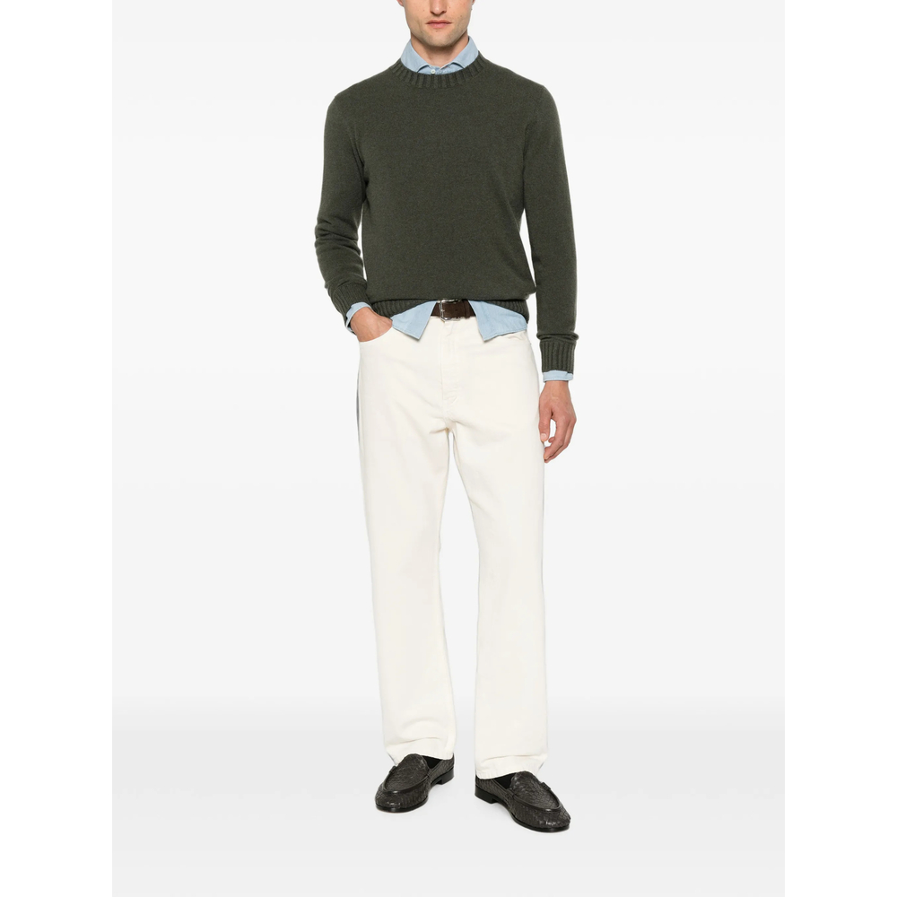 Ribbed-Knit Crew-Neck Sweater