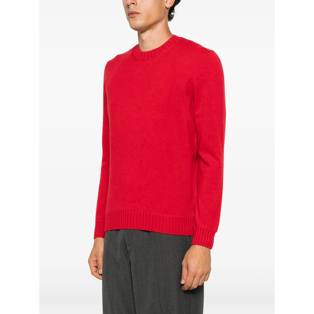 Ribbed-Trim Sweater