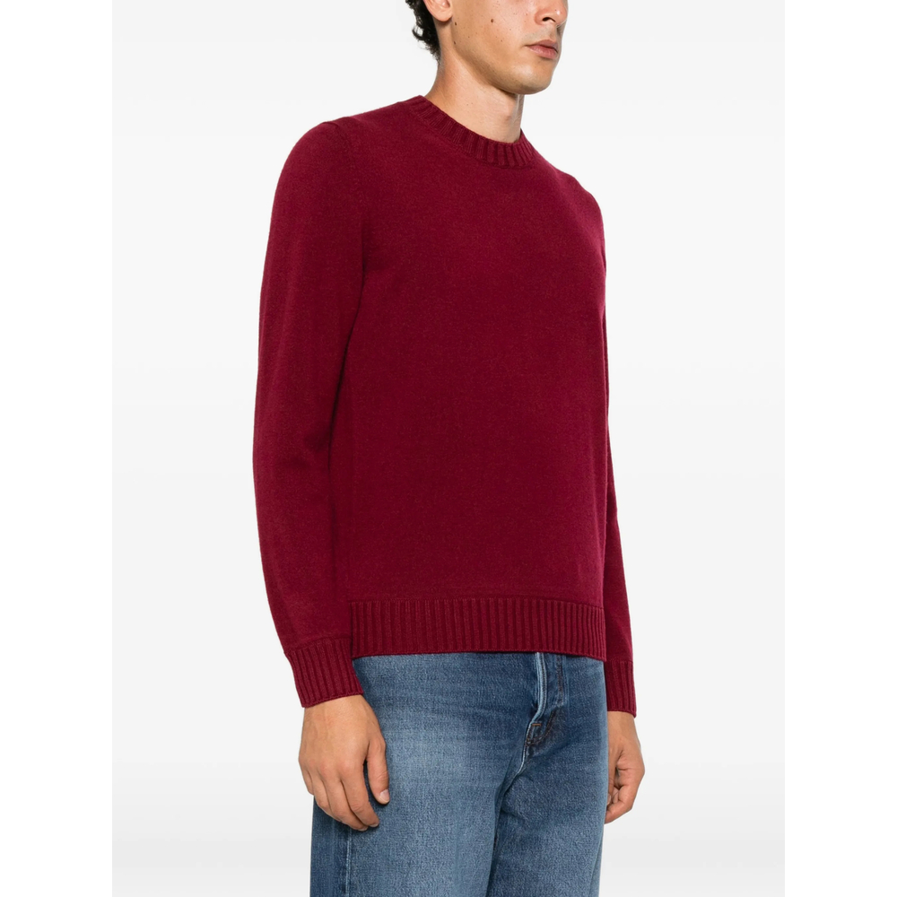 Ribbed-Trim Sweater