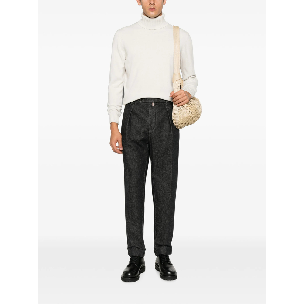 Ribbed-Knit Roll-Neck Sweater