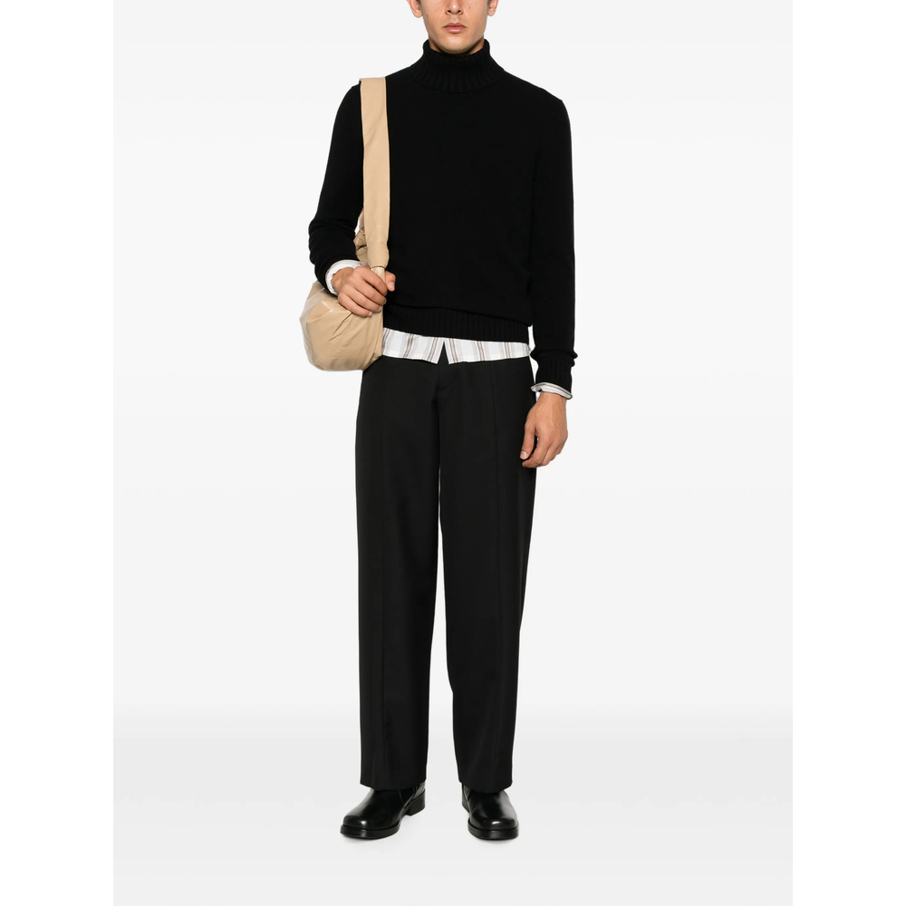 Ribbed-Knit Roll-Neck Sweater