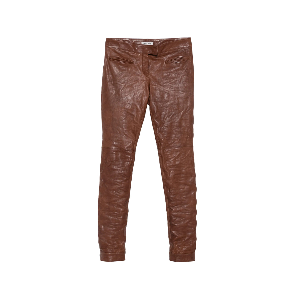 Miu Miu Leather Trousers