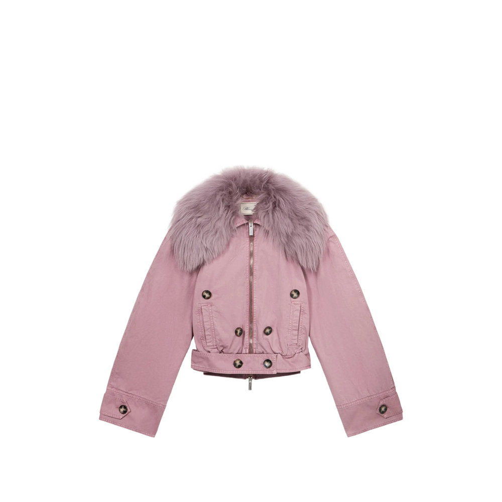 Blumarine Textured-collar Jacket