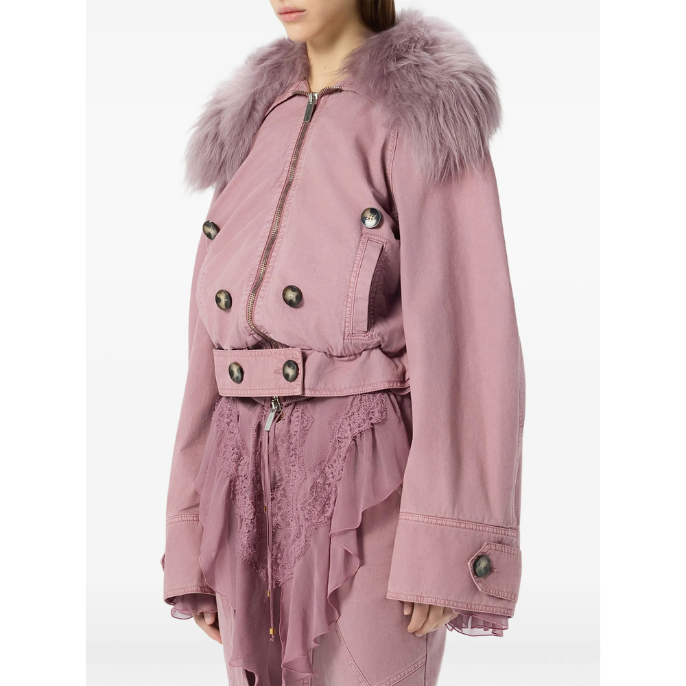 Textured-Collar Jacket