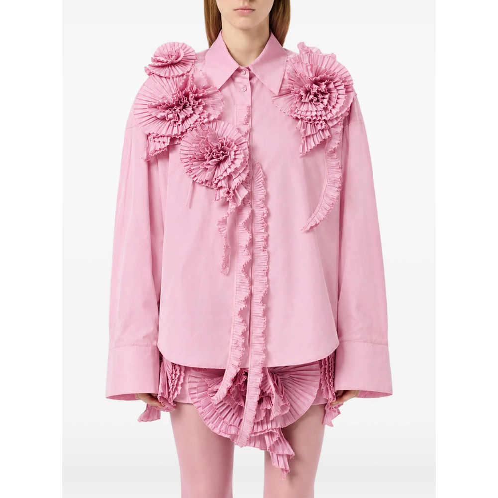 Rose-Embellished Shirt