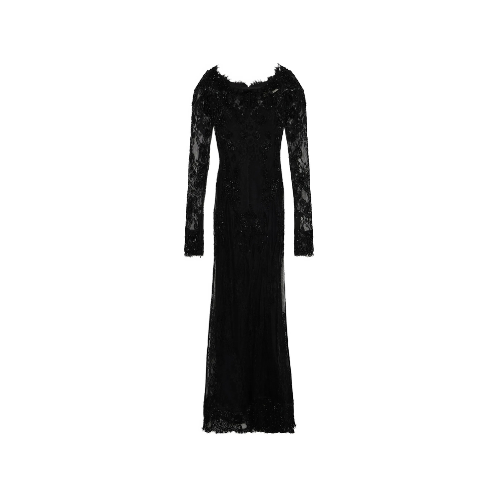 Blumarine Embroidered Floral-lace Maxi Dress