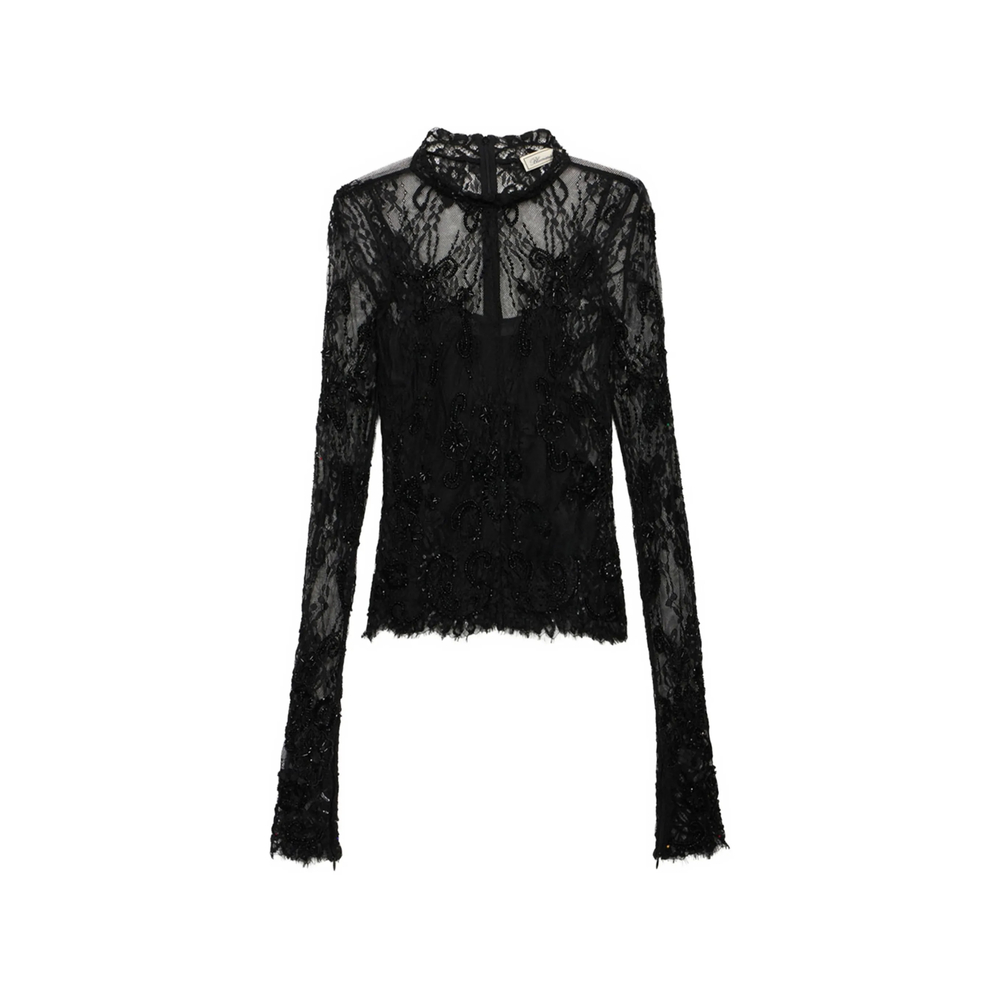 Embroidered Lace Sweater
