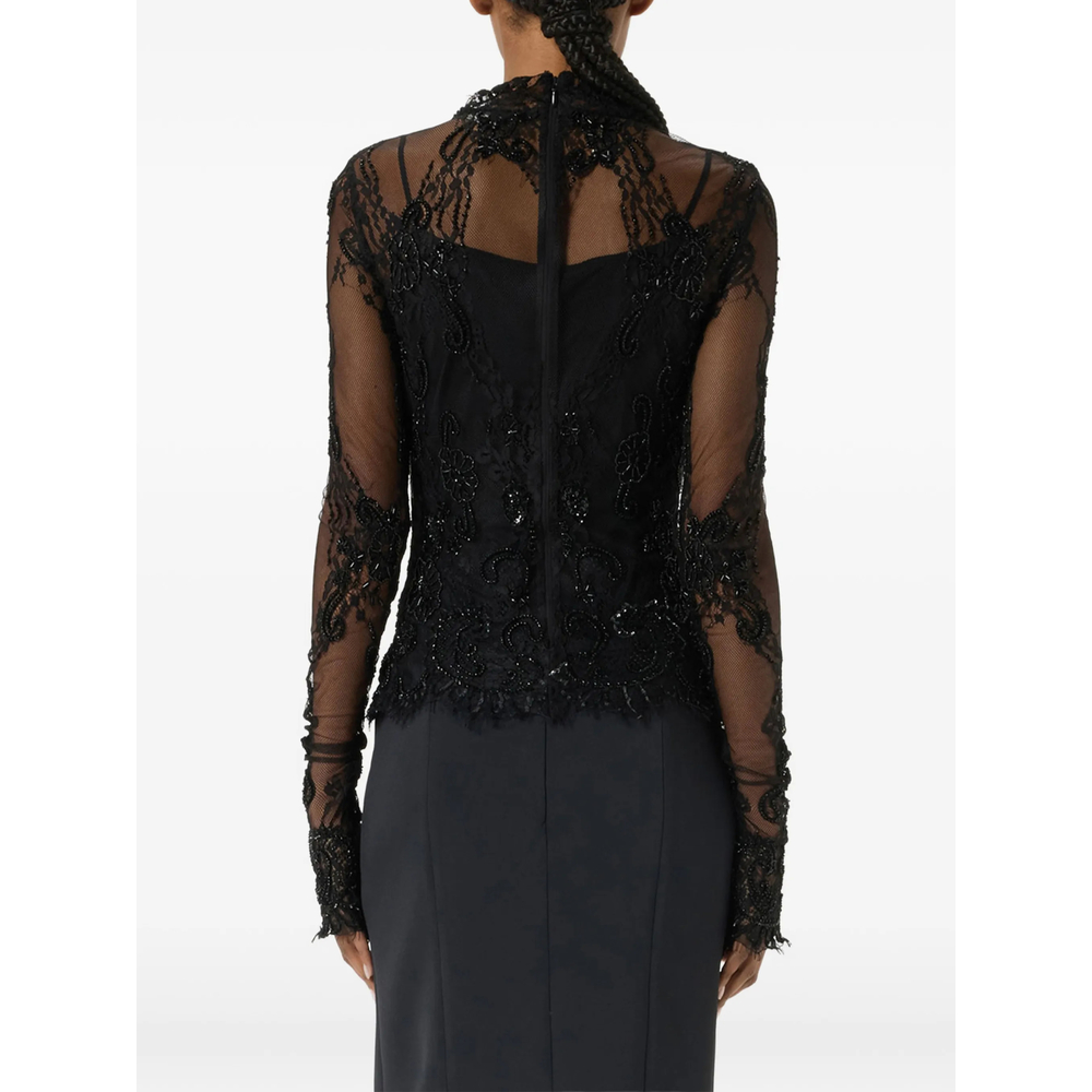 Embroidered Lace Sweater