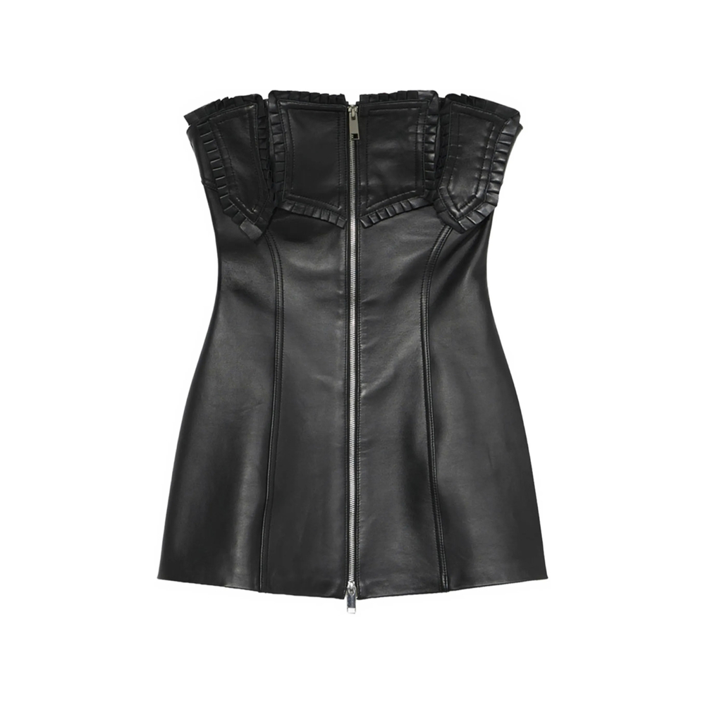 Blumarine Ruffled Bustier Mini Dress