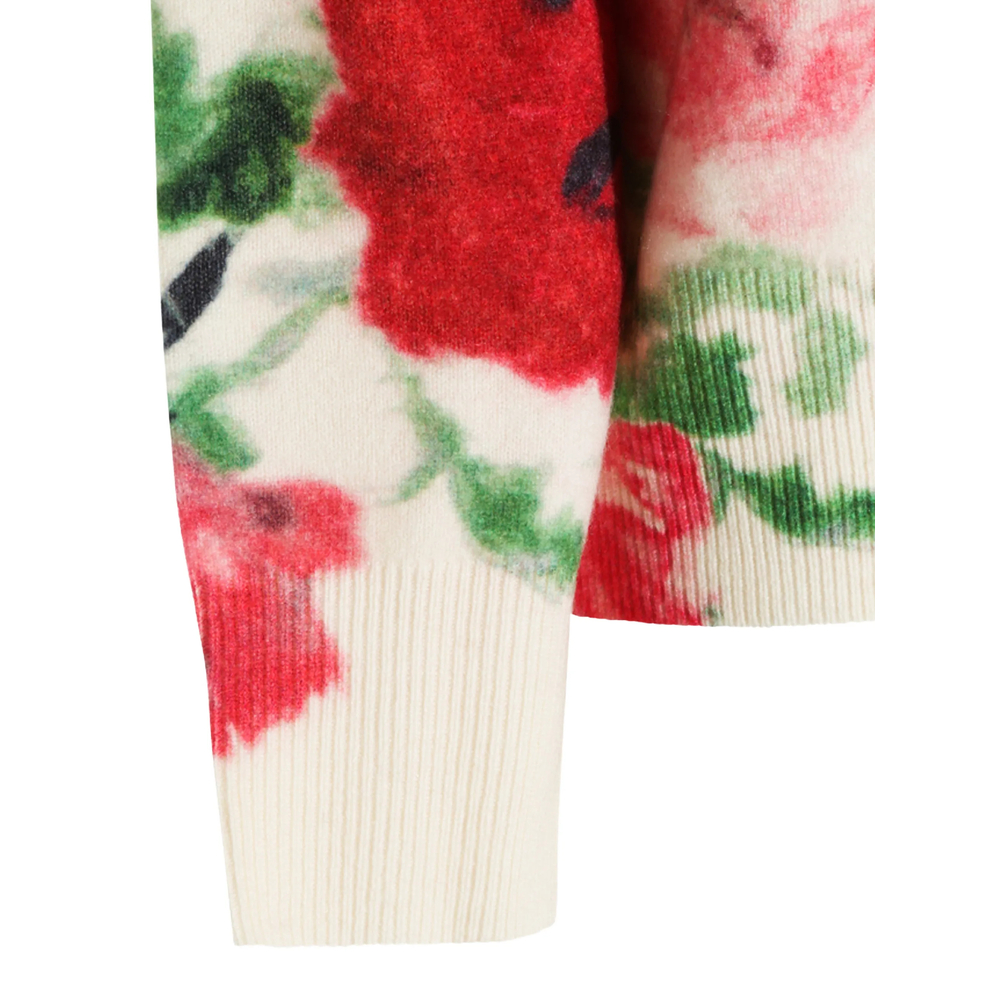 Floral-Print Sequin-Embellished Sweater