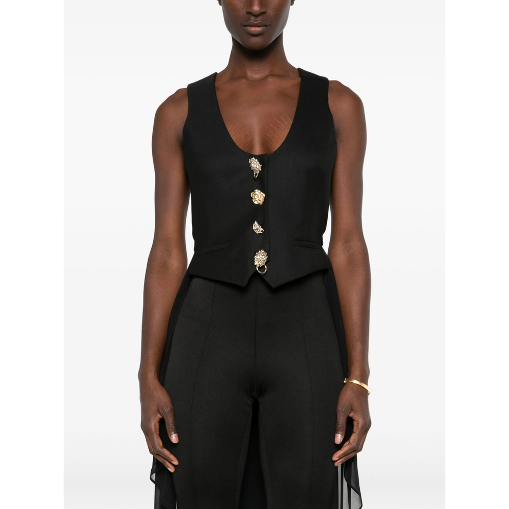 Asymmetric-Hem Waistcoat-Style Gilet