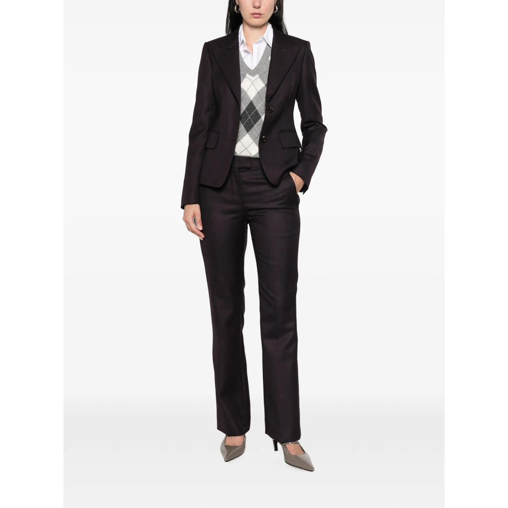Check Wool Tailored Jacket