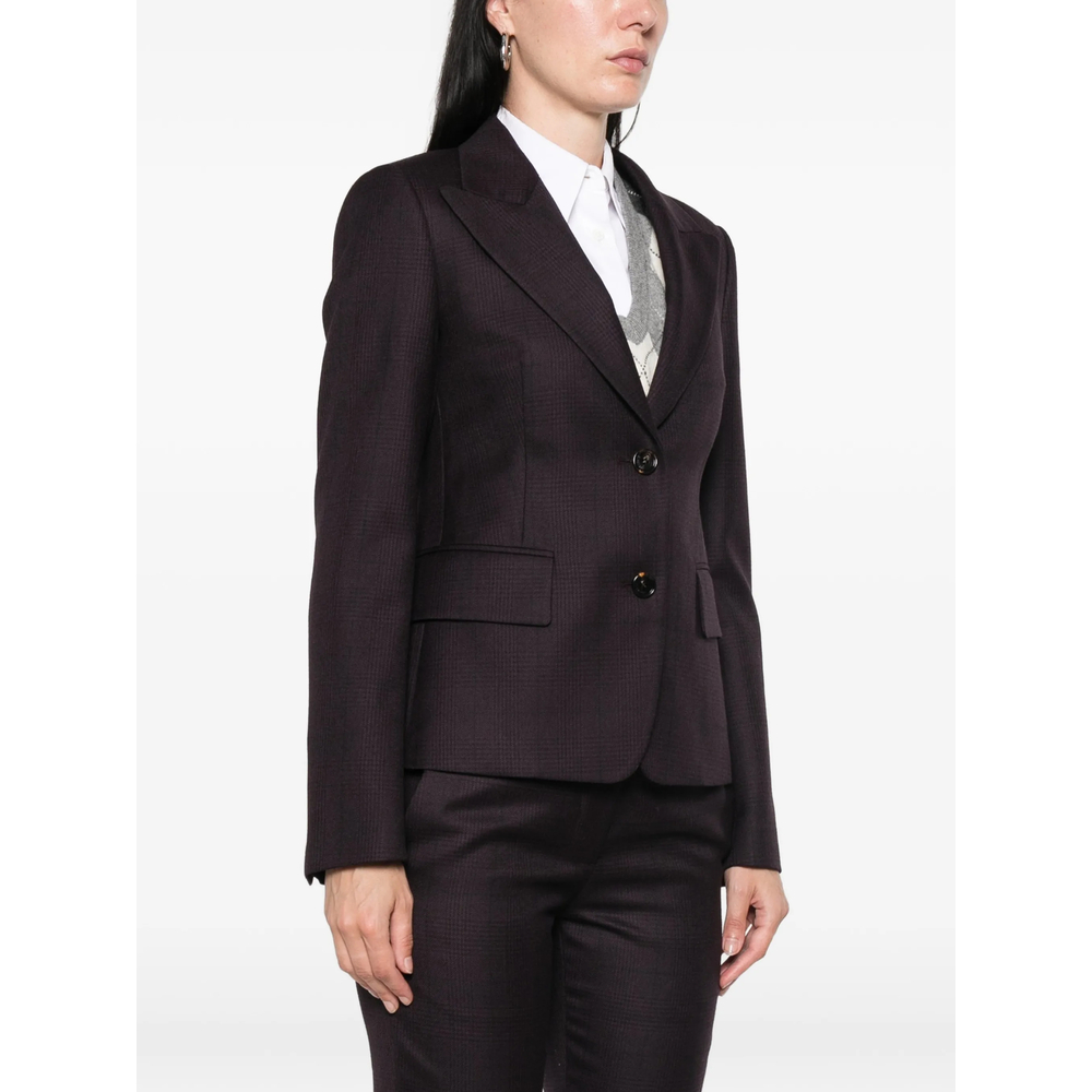 Check Wool Tailored Jacket