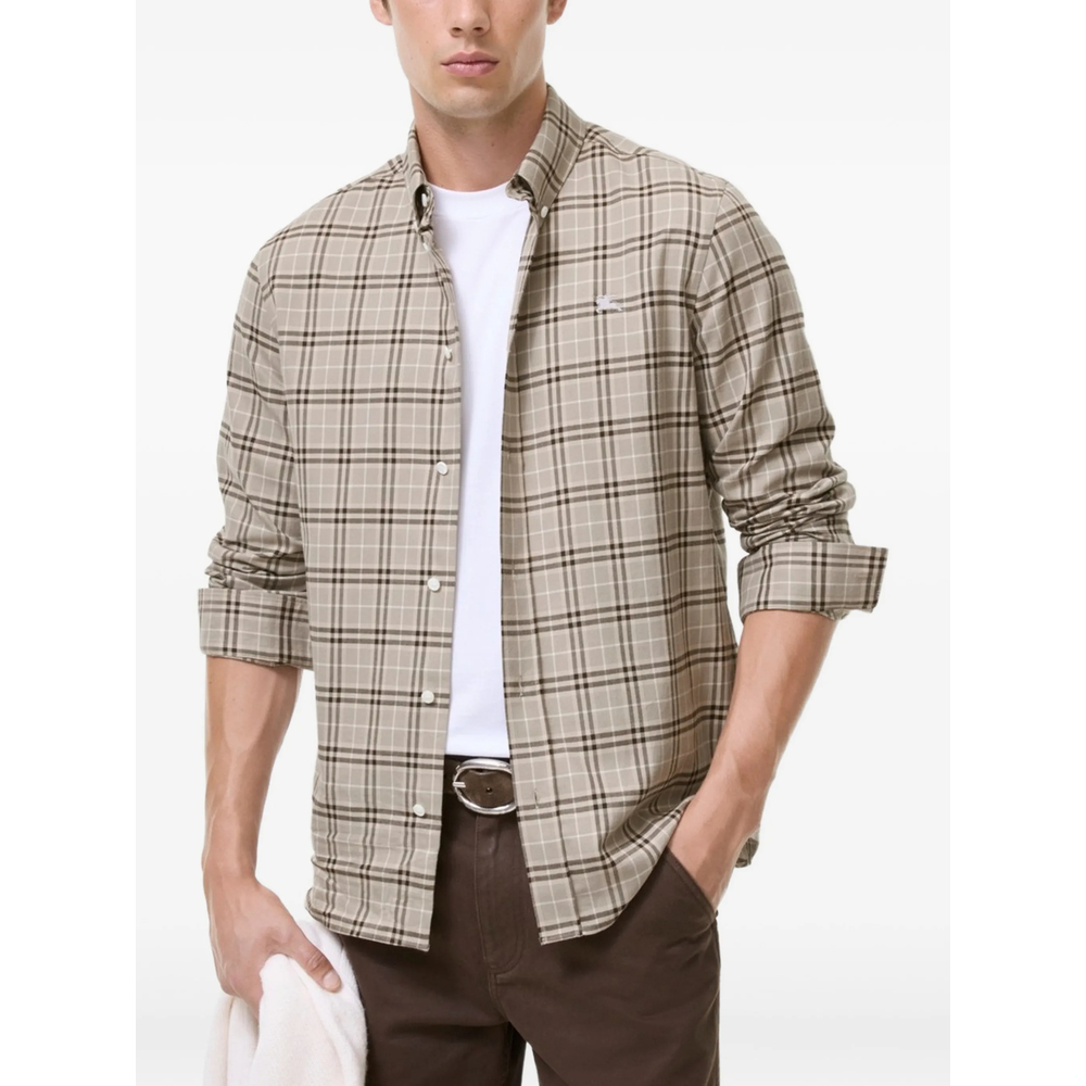 Relaxed Fit Check Cotton Shirt