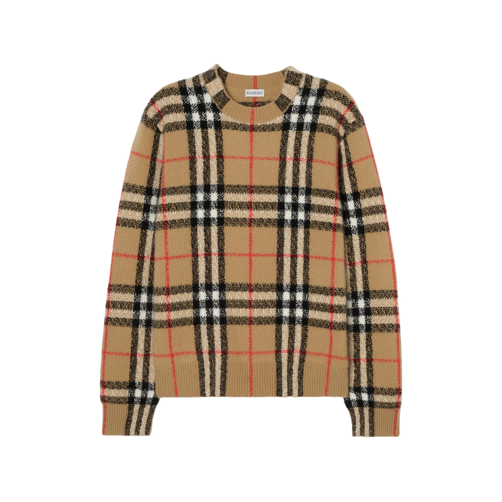Check Cashmere Sweater